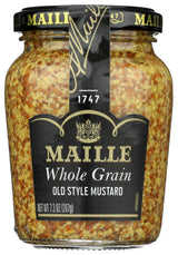 Maille Mustard Old Style – High-End Table-Side Condiment, Rustic Old Style Texture in Elegant Glass