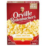 Orville Redenbacher's Microwave Light Butter Popcorn 6-Count – Easy Single-Serve Snack for Kids' Rooms, Den, and Family Room Sharing