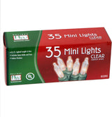 Brilliant Living Clear Mini Lights – Small Christmas Tree String for Bookshelves & Mantels, Indoor/Outdoor