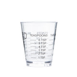 Chef Craft Classic Plastic Shot Glass Measurer – Housewarming Gift for First Apartment, 1 Ounce Clear