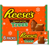 REESE'S Peanut Butter Christmas Tree Candy for Living Room Holiday Candy Bowl – Decorative Festive Milk Chocolate Seasonal Treats