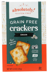 Absolutely Gluten Free Crackers – All Natural Light Crispy Cracker for Wellness Pantry Staples, Onion