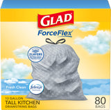 Glad Febreze Fresh Clean Trash Bags – Subtle Odor-Neutralizing Drawstring Liners for Small Footprint Homes, 13 Gallon 40 Count