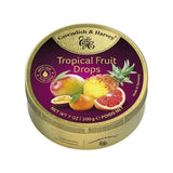 Cavendish & Harvey Tropical Fruit Hard Candy Drops – Real Fruit Juice Candy for the Health-Conscious Sweet Lover, Sealed Tin