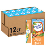 Crystal Light Zero Sugar Peach Iced Tea Mix – 120 Single-Serve Packets for a Health-Conscious Hydration Ritual
