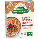 Cascadian Farm Organic Hearty Morning Fiber Cereal for Meal Prep and On-the-Go Focus Mornings, Whole Grain Cereal