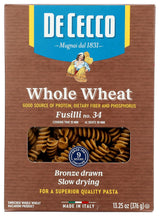 De Cecco Whole Wheat Fusilli – Light-on-the-Stomach Whole Grain Pasta for Wellness Routines