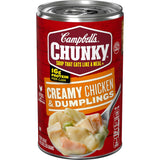 Campbell's Chunky Soup, Creamy Chicken and Dumplings – Portable Pantry Soup for Patio and Backyard Dining