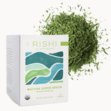 Rishi Tea Matcha Super Green – Travel-Ready Tea for Outdoor Dining, Mess-Free Matcha Sencha Sachet Bags