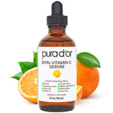 PURA D'OR 20% Vitamin C Facial Serum 4 Oz – Premium Age-Defying Treatment for an Elevated Vanity