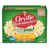 Orville Redenbacher's SmartPop! Microwave Popcorn 12-Count, Butter Flavor – Whole Grain, No Artificial Dyes Snack for Health-Minded Living Room Indulgence