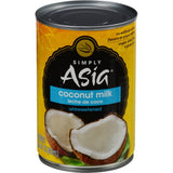 Simply Asia Coconut Milk for Understated Pantry Staples, 13.66 fl oz Clean-Formula Can for Simple Dairy-Free Baking and Curries