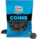 Gustaf's Salted Dutch Licorice Coins - 3 Pack of 5.2oz Bags - Patio and Picnic Candy, Mess-Free Salty Dutch Black Licorice for Outdoor Dining