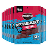 Jack Link's x MrBeast Beef Jerky Variety Box – Pre-Workout and Midday Office Fuel, Grab-and-Go Beef Sticks and Jerky