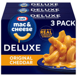 Kraft Deluxe Mac & Cheese Dinner – Safe Kid-Approved Pantry Staple for Family Meals, 3 Pack