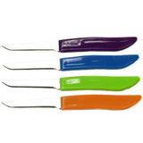 Chef Craft Select Paring Knife Set 4 Piece, Tailgate and Picnic Cutlery Kit, Rust Resistant Color Coded Paring Knives for Grilling