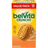 belVita Golden Oat Biscuits 12-Count Box — Cholesterol-Free, Kosher Whole Grain Fuel for Gym Bag and Pantry