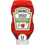 Heinz Organic Tomato Ketchup for SNAP-Eligible Households, Affordable 32 oz Certified Organic Bottle for Food Assistance