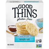 Good Thins Simply Salt Rice Snacks Gluten Free Crackers for Biking and Horseback Riding, Portable Lightweight Trail Snack