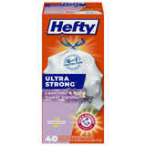 Hefty Ultra Strong Tall Kitchen Garbage Bags 13 Gallon, Puncture and Leak Resistant Drawstring Liners for Family-Safe Home Use