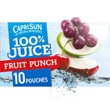 Capri Sun Fruit Punch 10-Pack – Single-Serve Pouches for Park Playdates and Camping Coolers