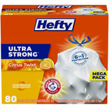 Hefty Ultra Strong 20 Gallon XL Tall Trash Bags with Break-Resistant Drawstring for Faster Meal Prep Cleanup in Open-Concept Studios
