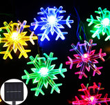 Brightever Solar Snowflake String 20 Ft 30 LED 8 Modes – Travel-Friendly Solar Lights for Camping, Picnic Tables and Outdoor Lounges