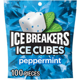 ICE BREAKERS Ice Cubes Peppermint Sugar Free Chewing Gum Pouch – Bridal and Baby Shower Candy Dish Refill for Party Hosts