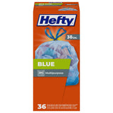 Hefty Clear Trash Bags – Portable 30 Gallon Drawstring Bags for Camping Trips and Picnics