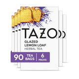 TAZO Glazed Lemon Loaf Herbal Tea – Birthday Gift for Mom and Friends Who Love Lemon Desserts, 90 Count Box