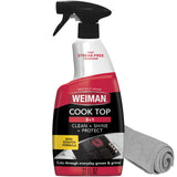 Weiman 22 oz Ceramic Cooktop Cleaner & Buffing Cloth – Crystal-Shine Finish for Sleek Open-Plan Living Area Kitchens