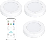 Brilliant Evolution Wireless LED Puck Light 3 Pack – Birthday Gift for Mom with Warm White Closet Glow
