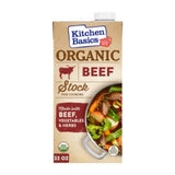 Kitchen Basics Organic Beef Stock – Slow-Simmered Pantry Essential for Wellness-Focused Home Chefs, Hearty Braising Liquid