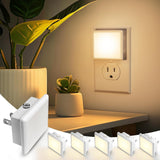 L LOHAS Plug-in Nightlight – Minimalist Outlet Light with Hidden Sensor, Leaves Adjacent Outlet Unblocked 6-Pack