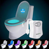 ZEZHOU Motion Sensor Toilet Light – Stylish Bathroom Accent Light for Powder Room, Color Changing Nightlight for Houseguests