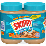 SKIPPY Creamy Peanut Butter – After-School Snack Pairing for Celery and Apple Slices, 2 Jars