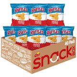 Ruffles Gluten Free Cheddar Sour Cream Potato Chips 40 Individual 1oz Bags Shared Office Snack for Meetings & Client Visits