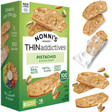 Nonni's Italian-Style Almond & Pistachio Crisps – 100-Calorie Treat for Calorie-Conscious Snackers, No Guilt Pairs