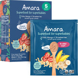 Amara Organic Baby Cereal with Transparent Whole Food Ingredients, Clean Label Pouches for Careful Parents, 3.5oz 5-Count