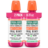 TheraBreath Sparkle Mint Oral Rinse – Self-Care Nightly Routine for Enamel Strength