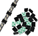GooChan LED Strip Mounting Clips – Neutral Black and White Holders for Less-Is-More Aesthetic, 100 Pack