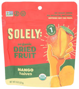 SOLELY Organic Dried Mango Halves – Diabetic-Friendly Whole Fruit Snack for Self-Care