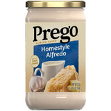 Prego Homestyle Alfredo Pasta Sauce, 22 oz Jar – Quick Reheat Sauce for Kid Lunches and After-School Pasta