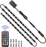 HitLights 5050 RGB LED Strip Kit for Work From Home Ambiance, Study Focus, and Desk Setup Background Color Matching