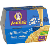 Annie's Mac and Cheese Microwave Cups – Easy Daycare Lunch for Toddlers, 4 Individual 2.6 oz Portions