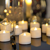 Homemory 48pk LED Tea Lights – Flameless Battery Candles with UN38.8 Certified Batteries, Worry-Free Glow Around Curtains & Decor