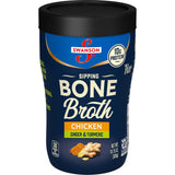 Swanson Sipping Chicken Bone Broth with Ginger and Turmeric – Convenient Bone Broth Cup for Open-Air Brunches and Backyard Dining, 10.75 oz