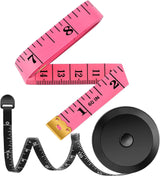 iBayam Pink and Black Tape Measure Bundle – Workspace Essential for Quick Package and Product Measurements