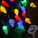 Solar Charm Solar Fairy Lights – Toddler Room Window Decor, 50 LED Low-Heat C6 Bulbs for Family-Friendly Spaces