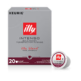 illy Intenso Dark Roast Single-Serve Pods – Consistent Premium Coffee to Power Long Workdays, Keurig Compatible, 20 Pack
